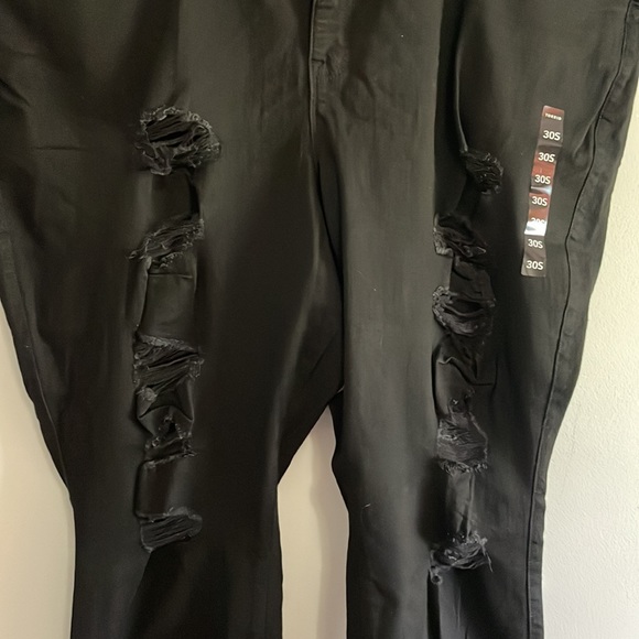 Torrid Bombshell skinny black distressed jeans size 30 short - Picture 2 of 8